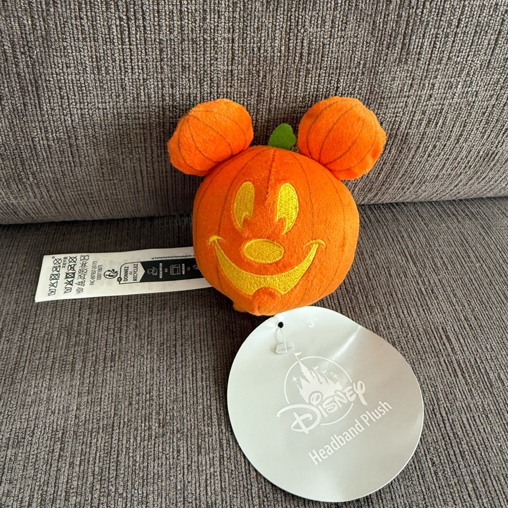 Disneyland Orange Mickey mouse Pumpkin Plush headband